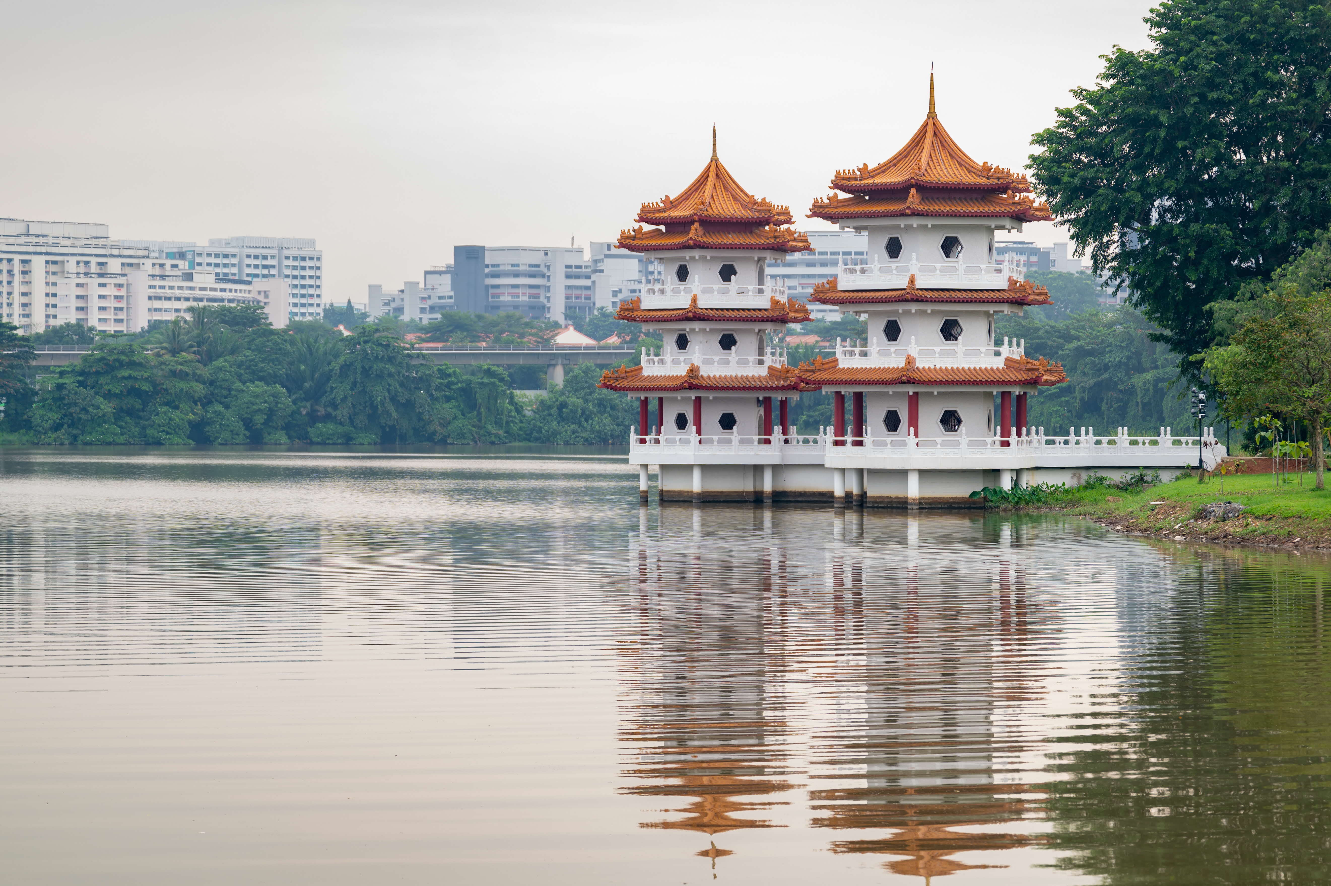 Twin Pagodas at Chinese Garden